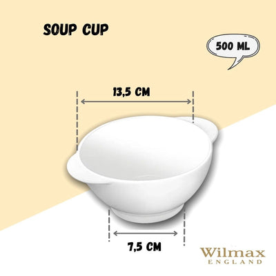 White Soup Cup 17 Oz | 500 Ml 5.25" inch | 13.5 Cm