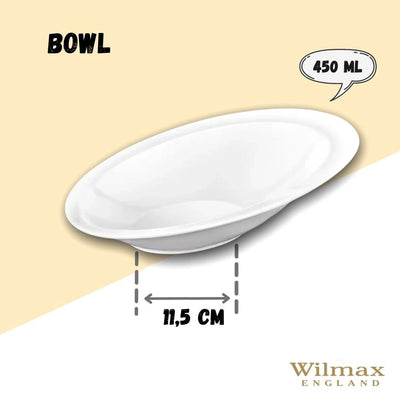 White Ceaser Salad Bowl 11" inch X 7.5 | 27.5 X 18.5 Cm