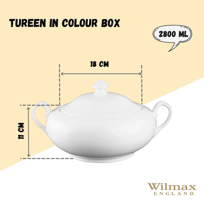 Large White Tureen 95 Oz | 2800 Ml In Colour Box