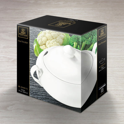 Large White Tureen 95 Oz | 2800 Ml In Colour Box