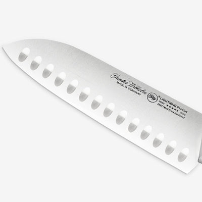 Gunter Wilhelm Lightning Santoku Knife, 5 Inch | Brown and Grey ABS Handle SKU: 10-117-0405