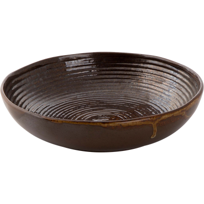 Plate_coupe_deep_Palmer_Metallic_22_cm_Brown_Stoneware_piece_s__1_stuk_s_