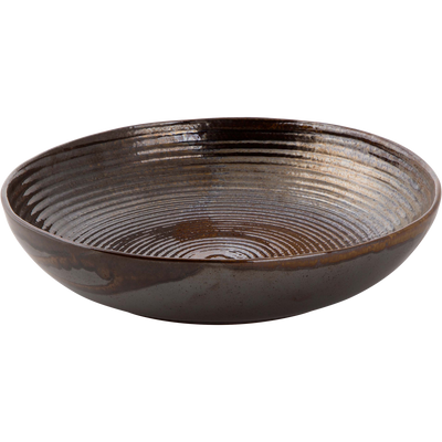 Plate_coupe_deep_Palmer_Metallic_26_cm_Brown_Stoneware_piece_s__1_stuk_s_