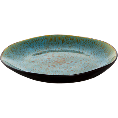 Plate_Palmer_Lotus_20.5cm_Turquoise_Black_Stoneware_1_piece_s_