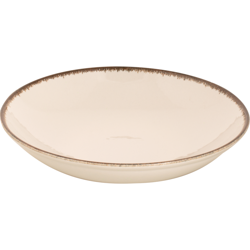 [ Set of 6 ] PLATE DEEP 25 CREAM AKOYA 10 inch