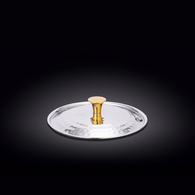 ROUND LID WITH GOLD KNOB 6.25" | 16 CM