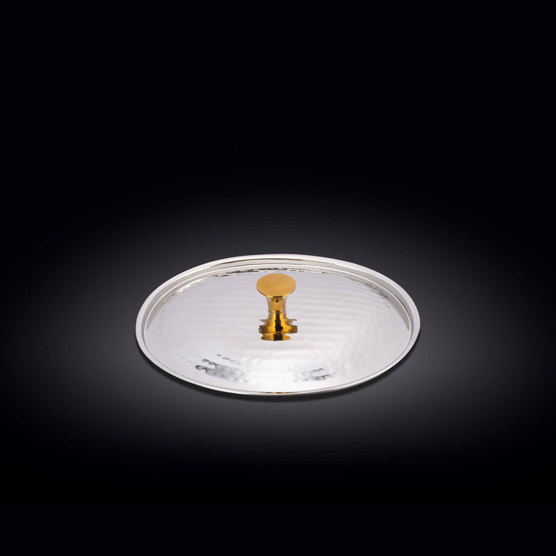 OVAL LID WITH GOLD KNOB 6.25" X 5" | 16 X 13 CM