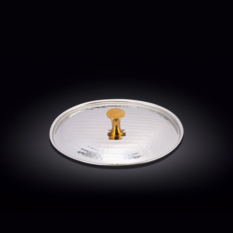 OVAL LID WITH GOLD KNOB 7" X 5.5"| 18 X 14 CM