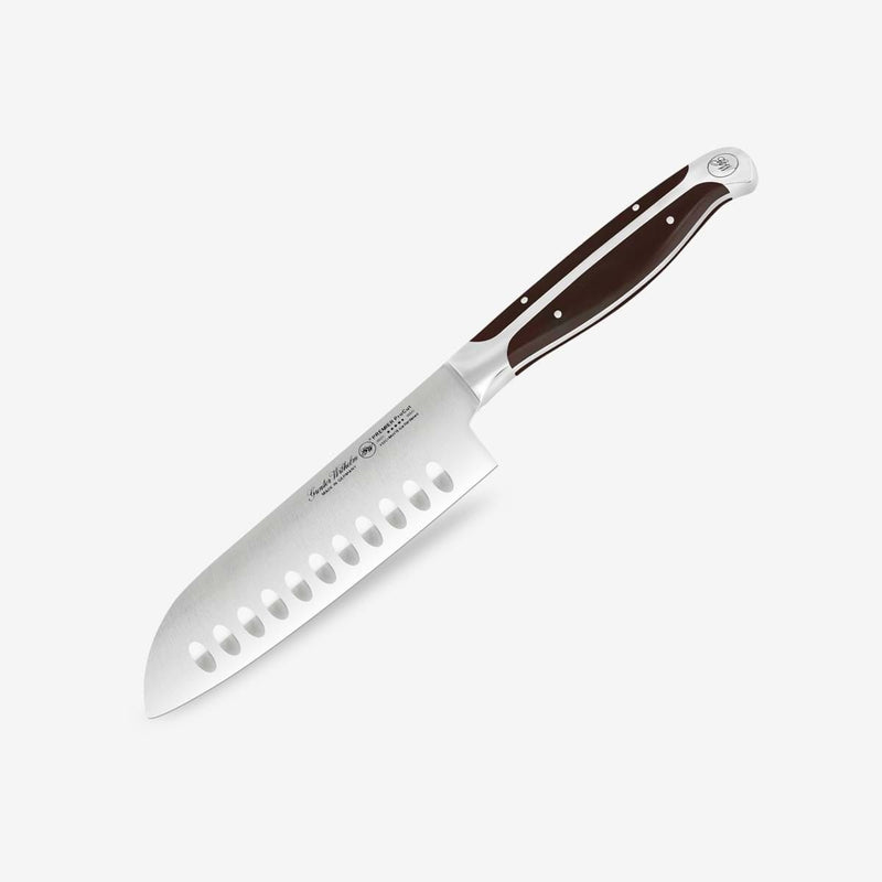 Gunter Wilhelm Premier Santoku Knife, 5 Inch | Dark Brown ABS Handle SKU: 30-317-0405