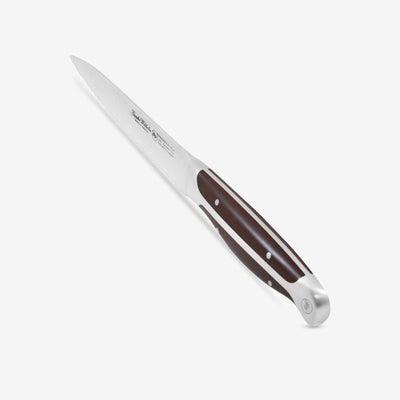 Gunter Wilhelm Premier Utility/Steak Knife Serrated, 5 Inch | Dark Brown ABS Handle SKU: 30-313-1105