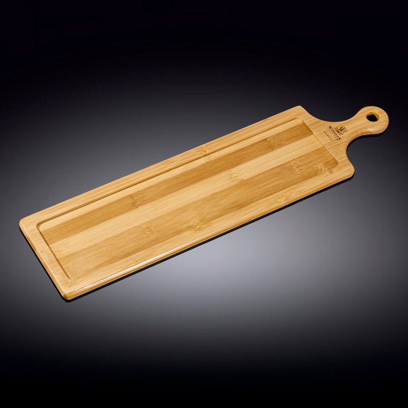 Bamboo Tray 18" inch X 4.75" inch | For Appetizers / Barbecue / Burger Sliders