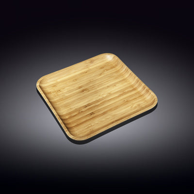 Bamboo Square Plate 8" inch X 8" inch | For Appetizers / Barbecue