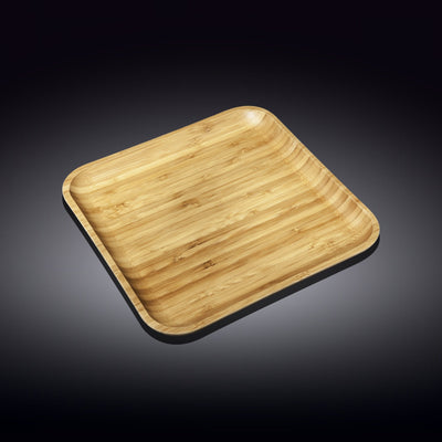 Bamboo Square Plate 11" inch X 11" inch |For Appetizers / Barbecue / Steak