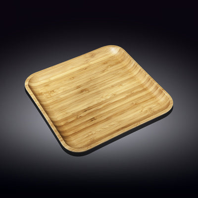 Bamboo Square Platter 12" inch X 12" inch | For Appetizers / Barbecue / Steak