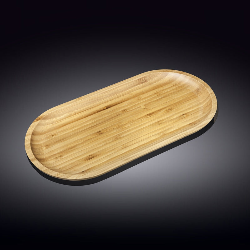 Set Of 6 Bamboo Dish 8" inch X 4" inch | For Appetizers / Barbecue / Burger Sliders