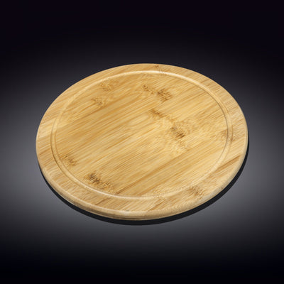 Bamboo Round Serving Board 12" inch | For pizza / Barbecue / Steak