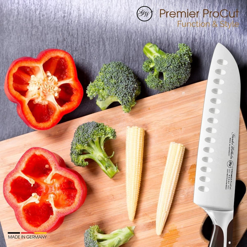 Gunter Wilhelm Premier Santoku Knife, 7 Inch | Dark Brown ABS Handle SKU: 30-315-0407