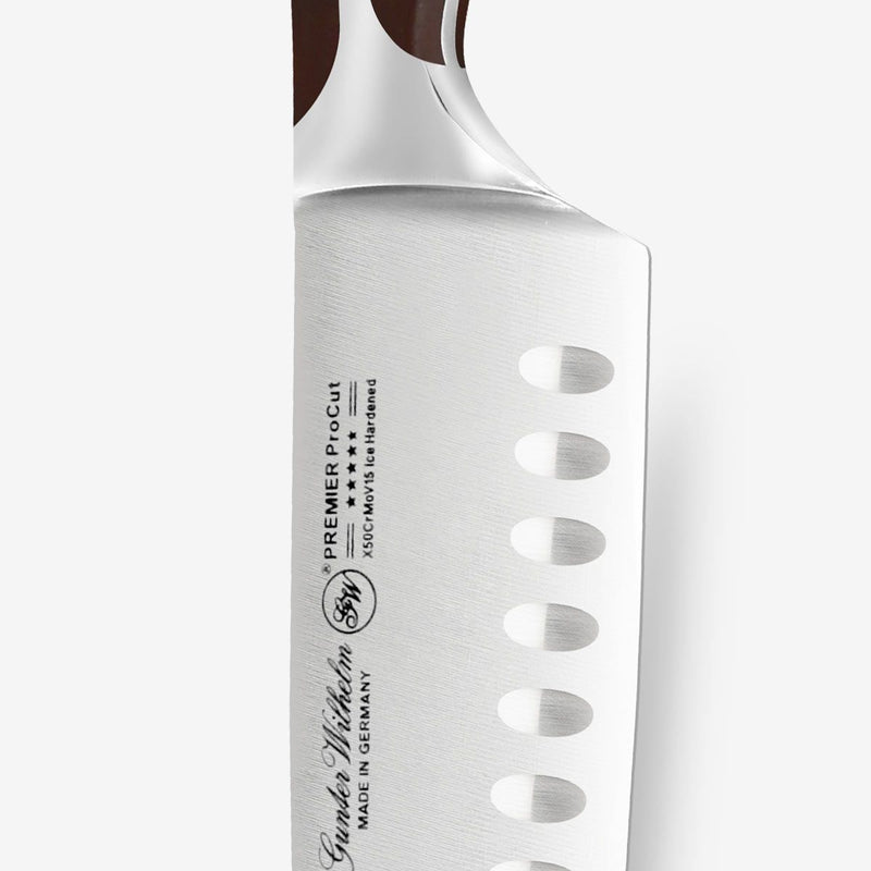 Gunter Wilhelm Premier Santoku Knife, 7 Inch | Dark Brown ABS Handle SKU: 30-315-0407