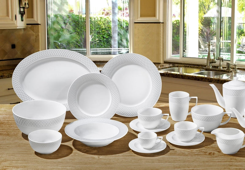 Fine Porcelain 8 Oz | 240 Ml Tea Cup & Saucer Set Of 6 In Gift Box WL-880105/6C - NYStep