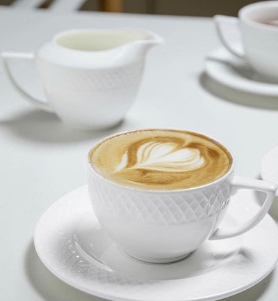 Fine Porcelain 6 Oz | 170 Ml Cappuccino Cup & Saucer Set Of 6 In Gift Box WL-880106/6C - NYStep