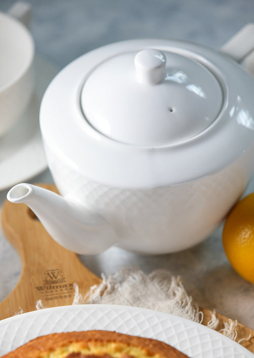 White Teapot 30 Oz | 900 Ml In Gift Box