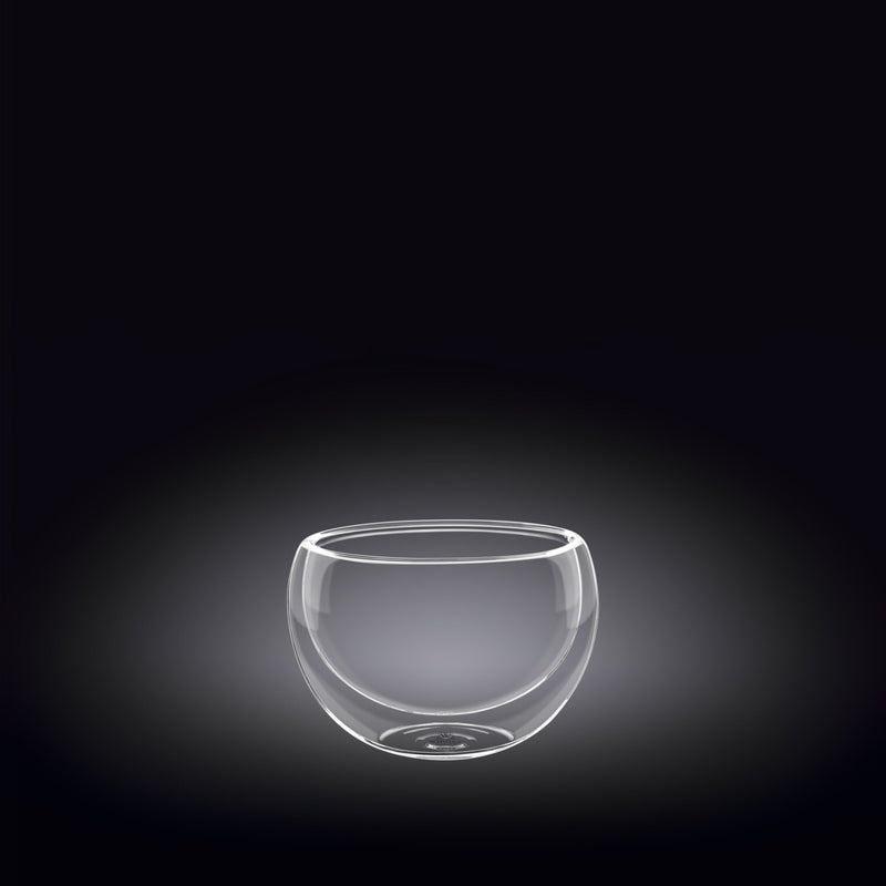 Double-Wall Vacuum Sealed Thermo Glass Bowl 1.7 Fl Oz | 50 Ml