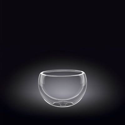 Set Of 6 Double-Wall Vacuum Sealed Thermo Glass Bowl 4.1 Fl Oz | 120 Ml