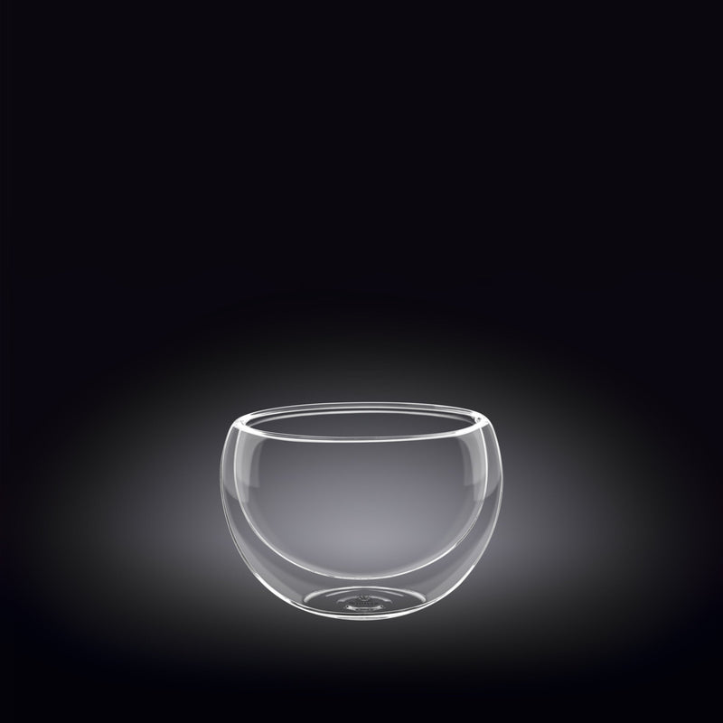 Set Of 6 Double-Wall Vacuum Sealed Thermo Glass Bowl 4.1 Fl Oz | 120 Ml