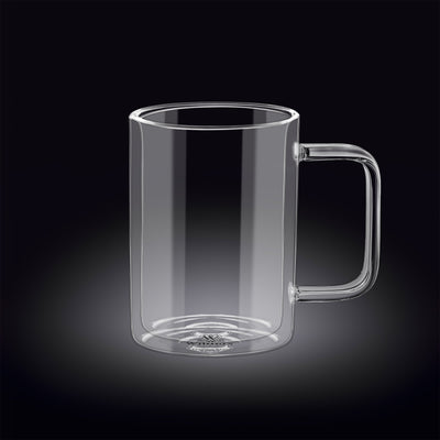 Double walled Thermo Glass Mug 20 Oz | High temperature and shock resistant WL-888765/A