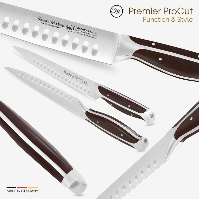 Gunter Wilhelm Premier Carving Knife, 8 Inch | Dark Brown ABS Handle SKU: 30-312-0208