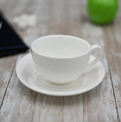 Set Of 6 White Tea Cup 8 Oz | 250 Ml