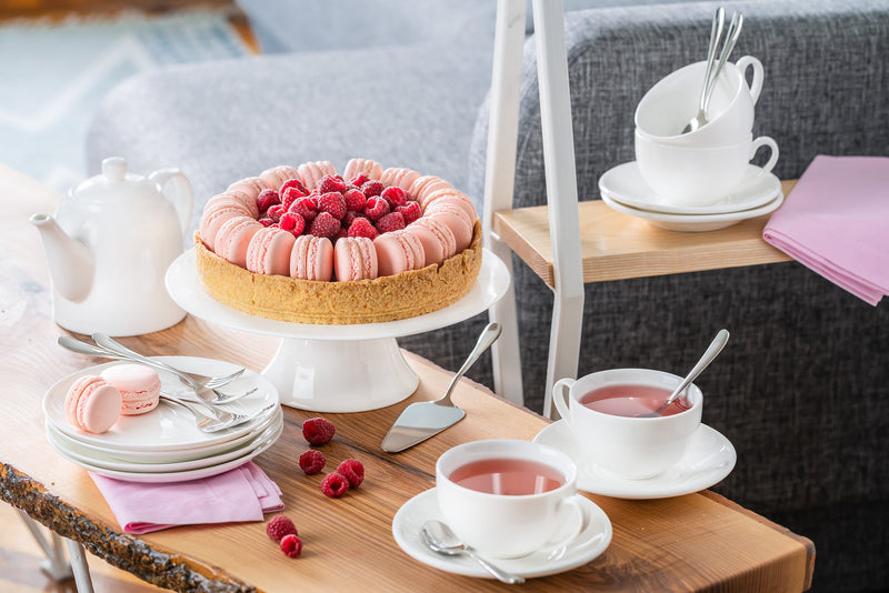 Professional Rolled Rim White Dessert Plate 7" inch | 18 Cm