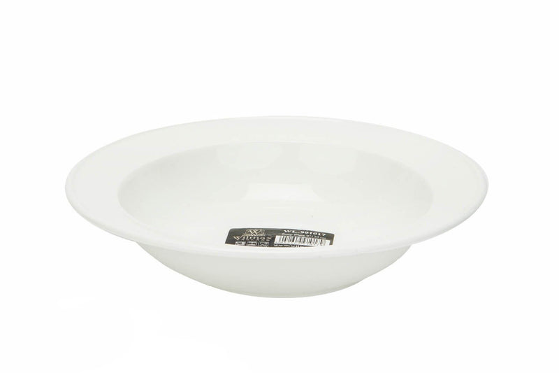 Set Of 6 White Soup Plate 9" inch | 23 Cm 20 Oz | 585 Ml