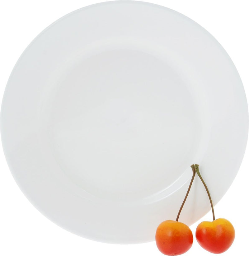 Set Of 12 Professional Rolled Rim White Dessert Plate 7" inch | 18 Cm