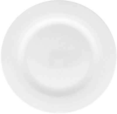 Set Of 6 Professional Rolled Rim White Dessert Plate 8" inch | 20 Cm