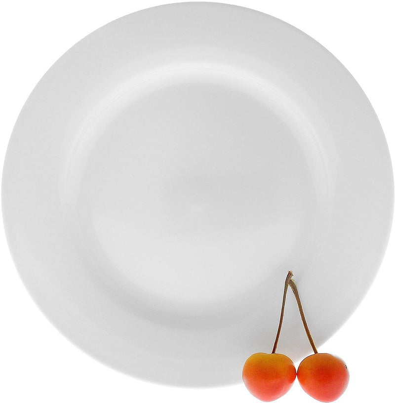 Professional Rolled Rim White Dessert Plate 8" inch | 20 Cm