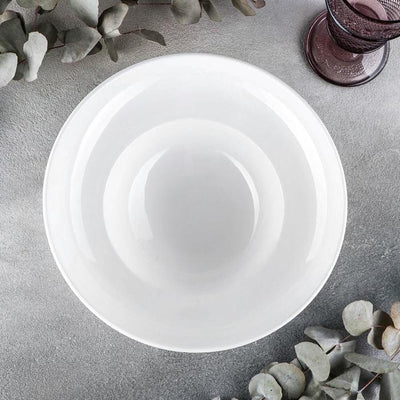 White Deep Salad or Soup Plate 9.75" inch | 16 Fl Oz |