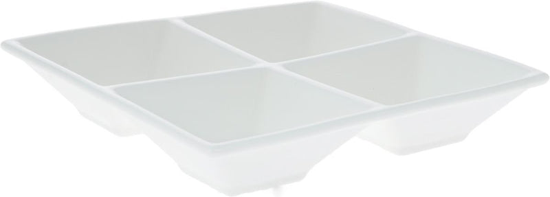 White Divided Square Dish 6" inch X 6" inch | 15 Cm X 15 ??