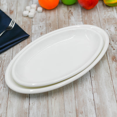 White Oval Plate / Platter 12" inch | 30.5 Cm