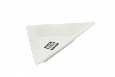 Set Of 6 White Triangular Dish 7.5" inch | 18.5 Cm