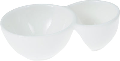 Double White Dish 5" inch X 3" inch X 1.5" inch | 12.5 X 7.5 X 3.5 Cm