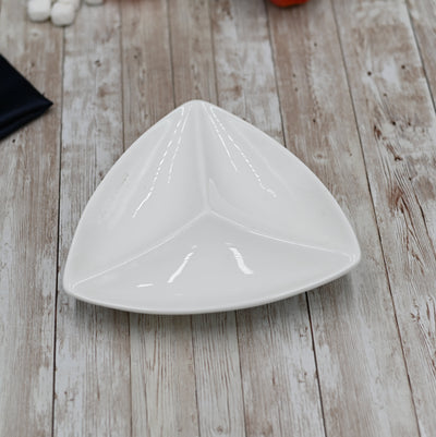 Fine Porcelain Divided Triangular Dish 8" | 20 Cm WL-992584/A