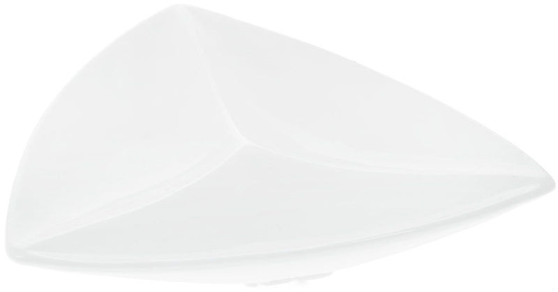 White Divided Triangular Dish 9.5" inch | 24 Cm