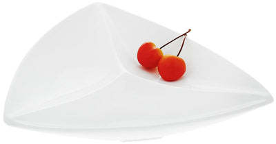 White Divided Triangular Dish 9.5" inch | 24 Cm