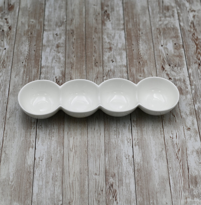 Fine Porcelain Divided Dish 12" X 3.25" X 1.5" | 30 X 8 X 4 Cm WL-992602/A