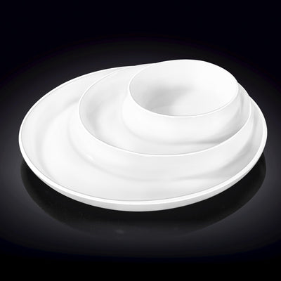 White Divided Dish 10" inch | 25.5 Cm