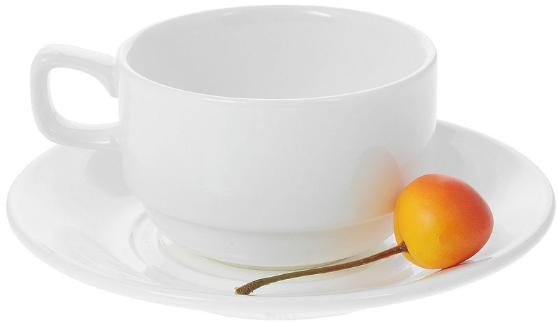 White 7 Oz | 220 Ml Tea Cup & Saucer