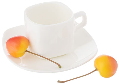 White 3 Oz | 90 Ml Coffee Cup & Saucer