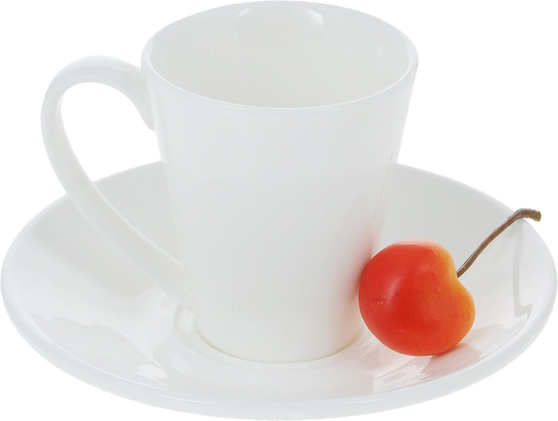 White 4 Oz | 110 Ml Coffee Cup & Saucer