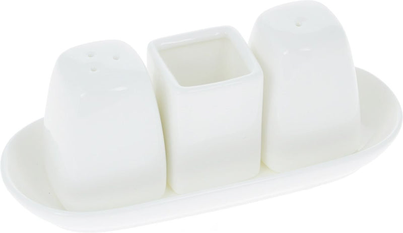 White Salt and Pepper Set